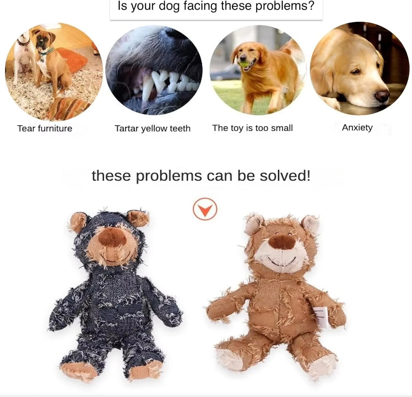 ToughPaw Indestructible Bear Toy