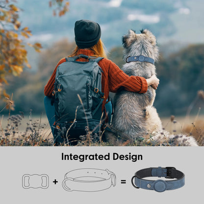 GuardTrack PU Leather Dog Collar