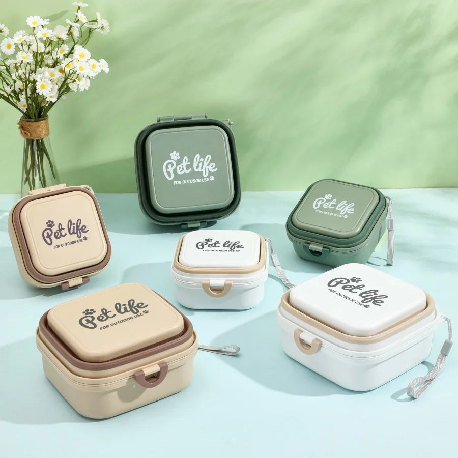 PetLife AdventureFold Double Pet Bowls