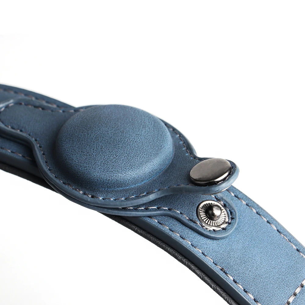 GuardTrack PU Leather Dog Collar