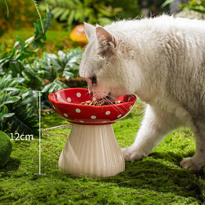 MushroomRise Elevated Cat Bowl