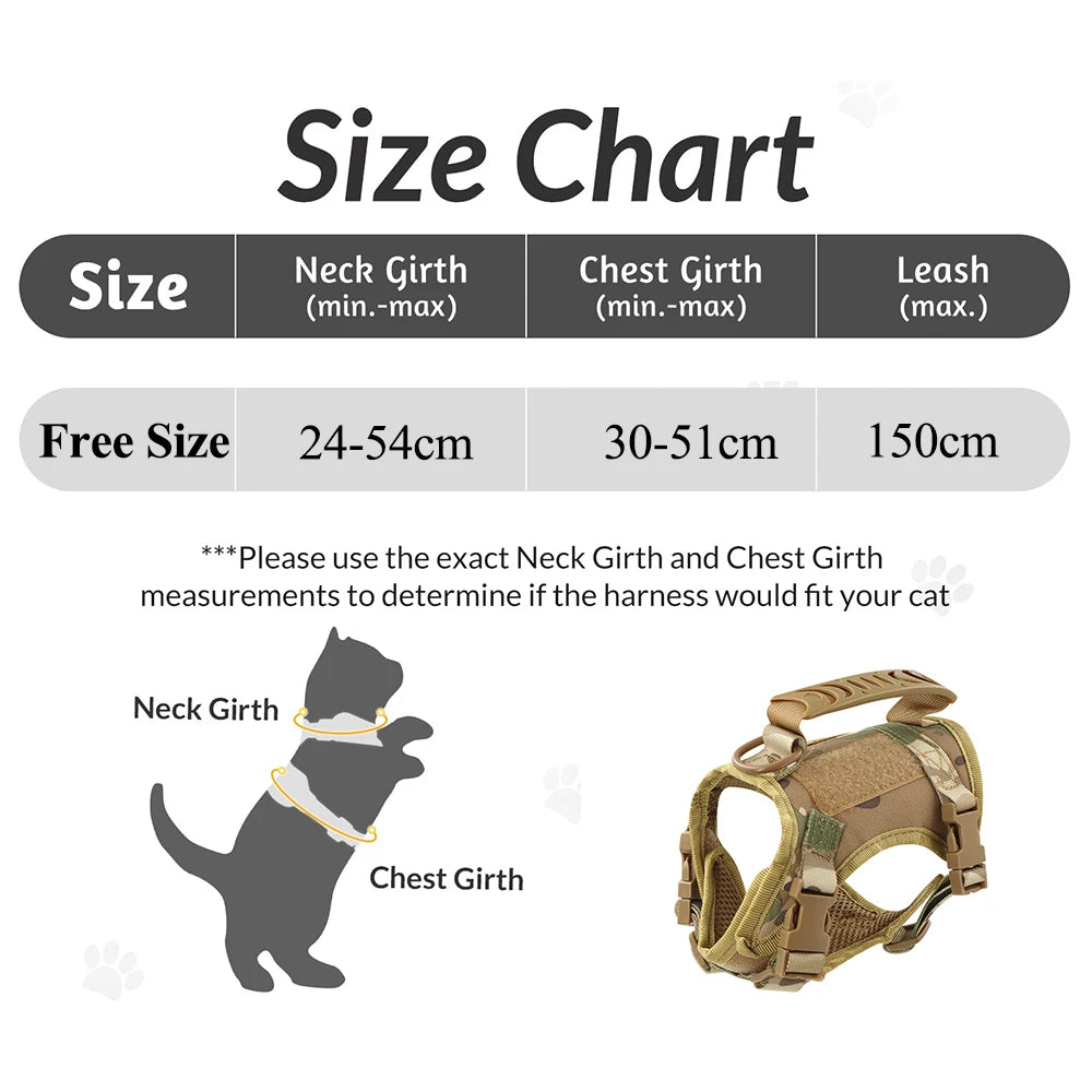 Tactical Cat Harness & Leash Set