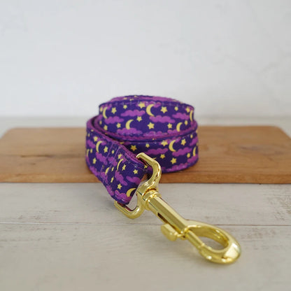 Purple Moon Night Collar &Leash Set