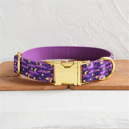 Purple Moon Night Collar &Leash Set