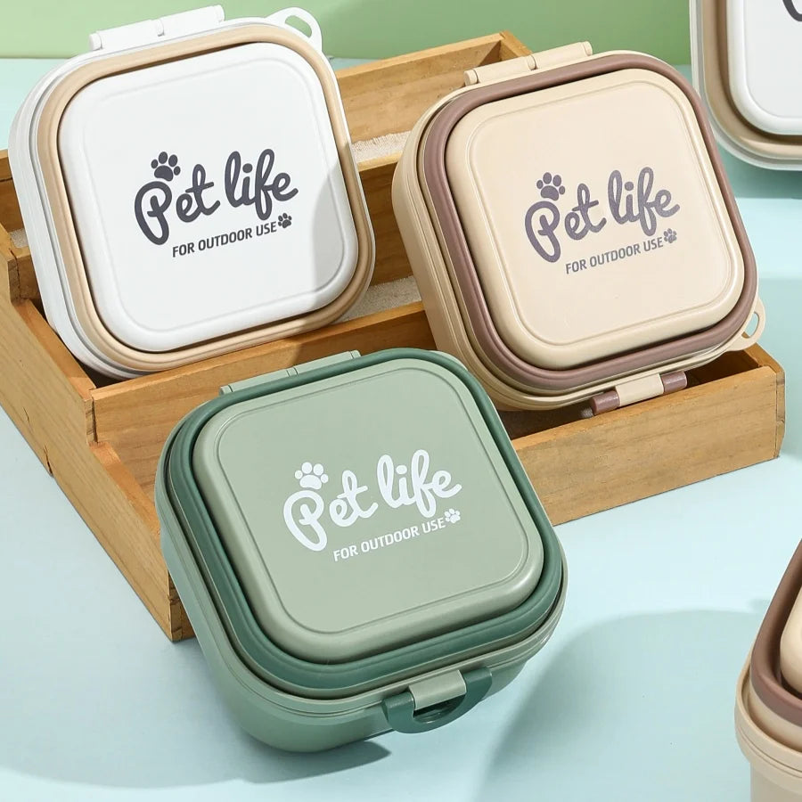 PetLife AdventureFold Double Pet Bowls