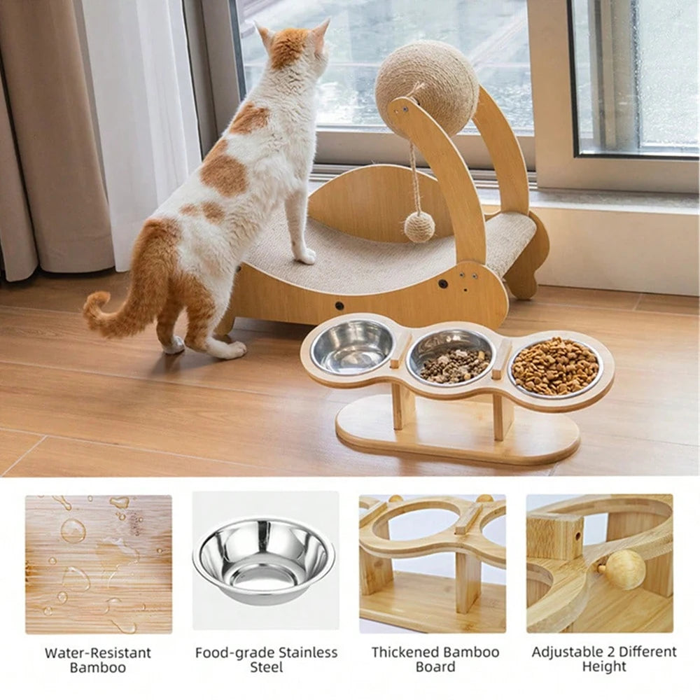 TrioFeast Elevated Pet Feeder