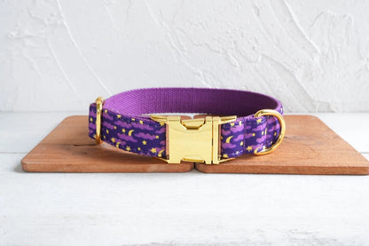 Purple Moon Night Collar &Leash Set