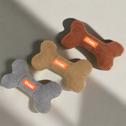 King BarkBuddy Plush Squeak Bone