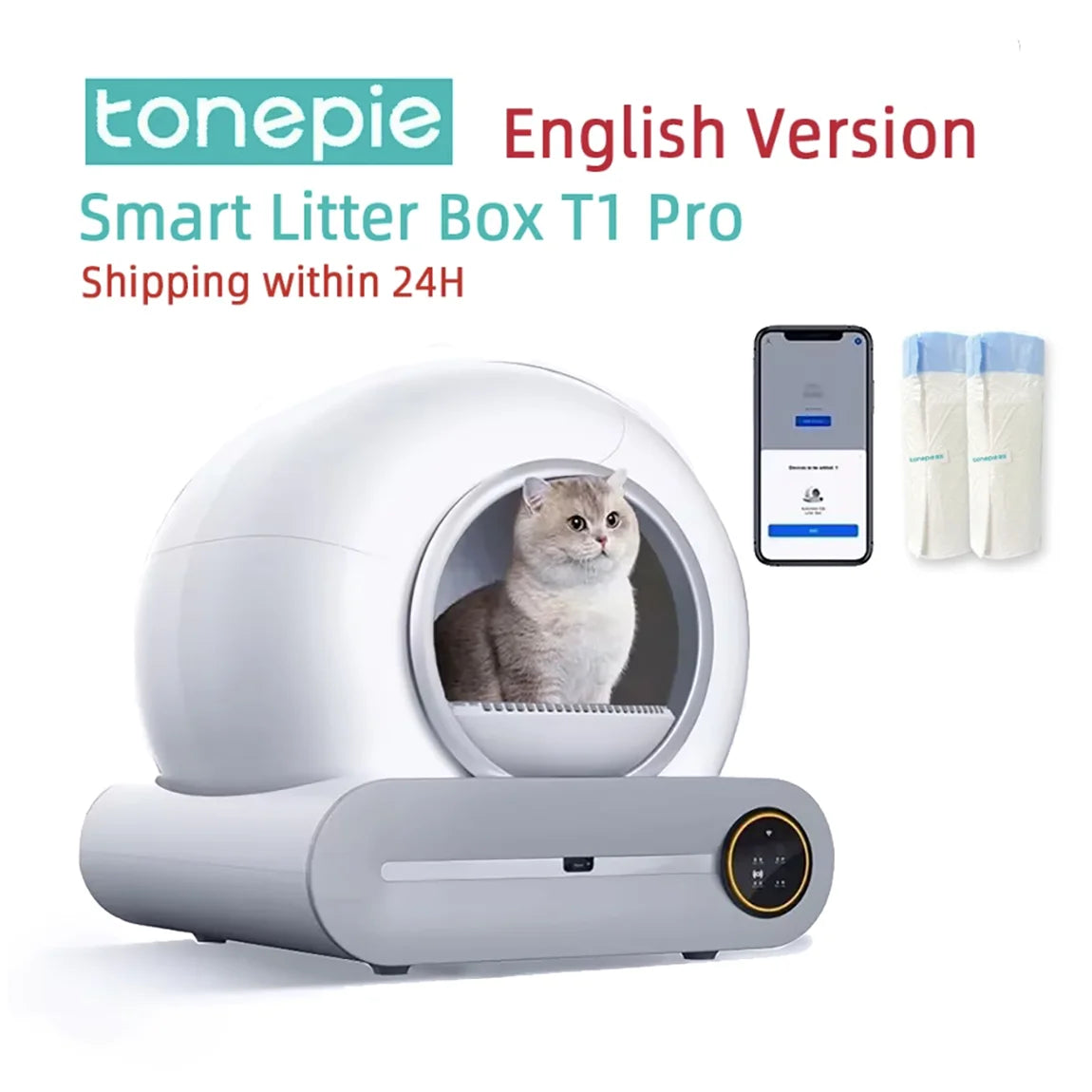Tonepie 65L the Automatic Smart Cat Litter Box