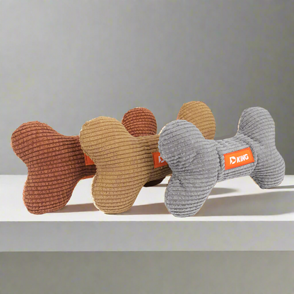 King BarkBuddy Plush Squeak Bone