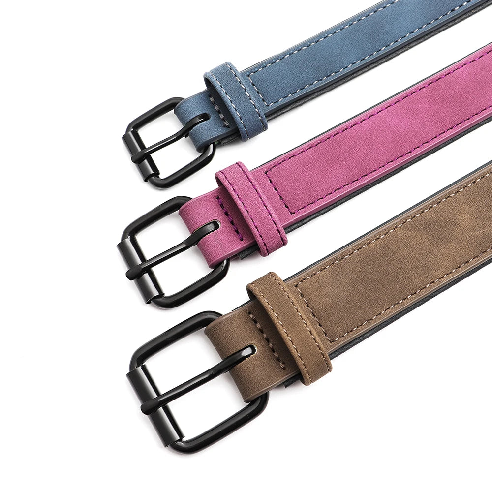 GuardTrack PU Leather Dog Collar