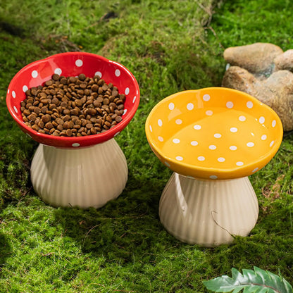 MushroomRise Elevated Cat Bowl