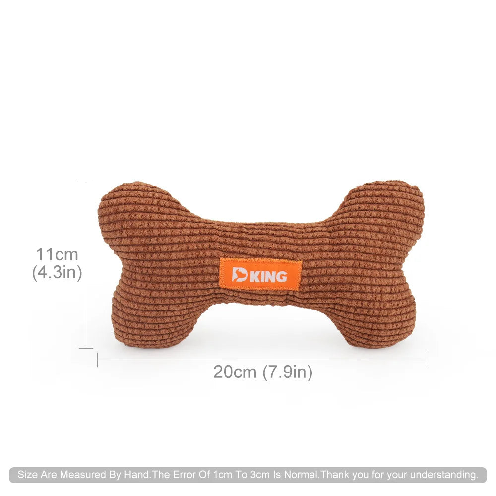 King BarkBuddy Plush Squeak Bone