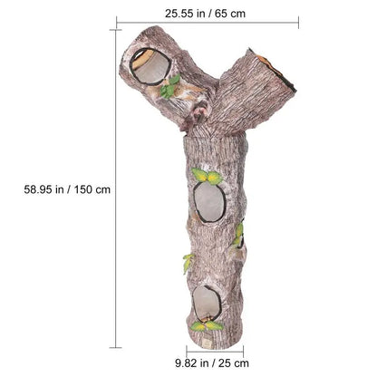 TreeLog Three-Way Cat Tunnel
