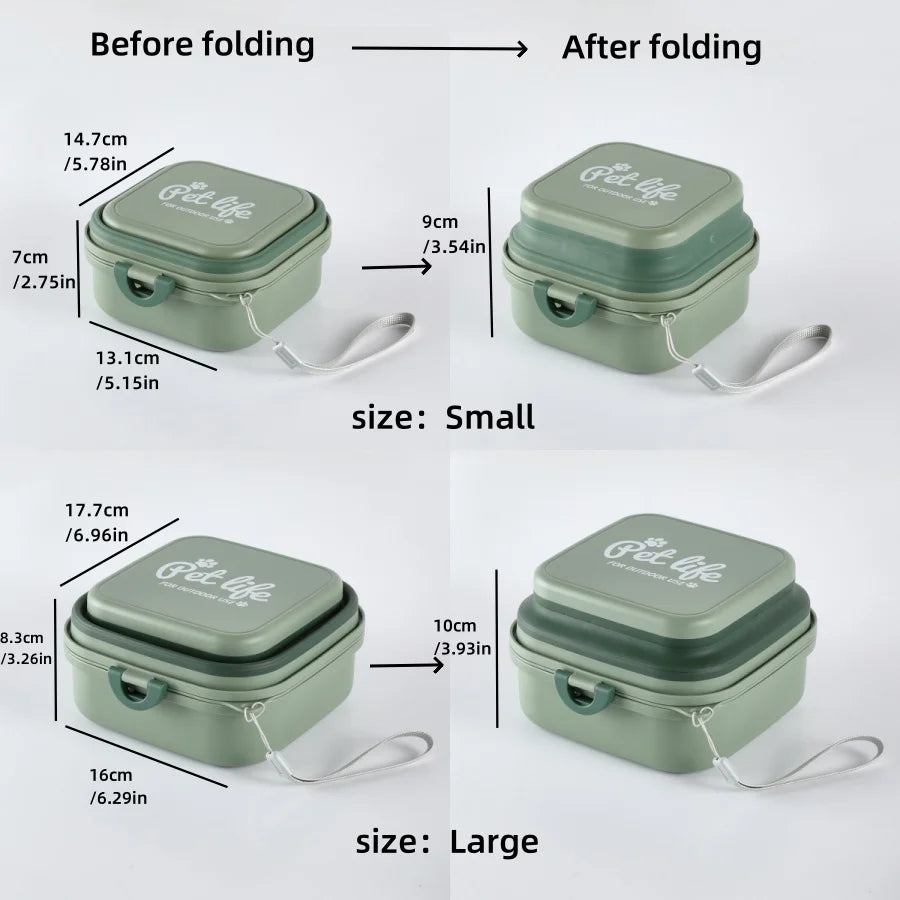 PetLife AdventureFold Double Pet Bowls