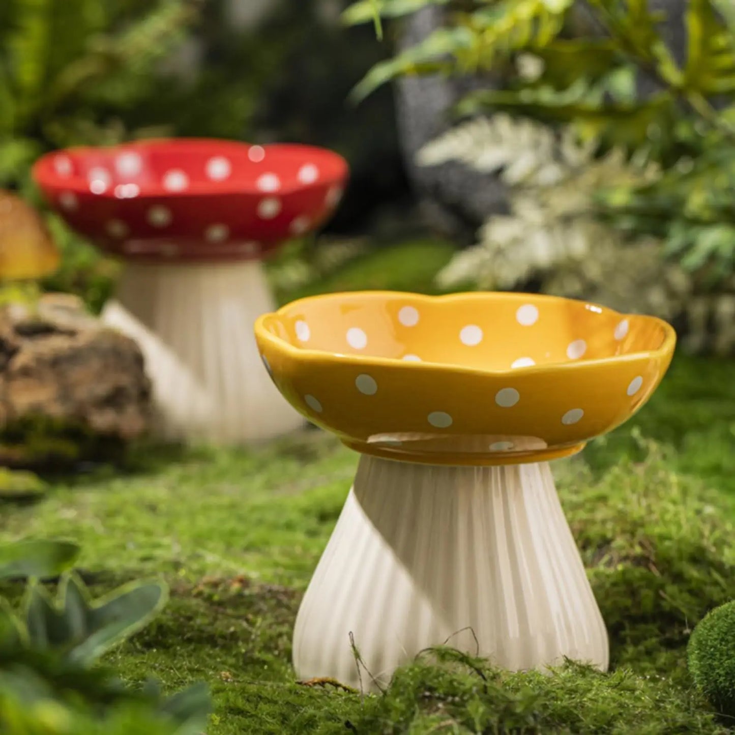 MushroomRise Elevated Cat Bowl