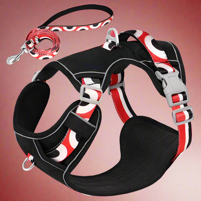LuminaElite Reflective Dog Harness & Leash Set