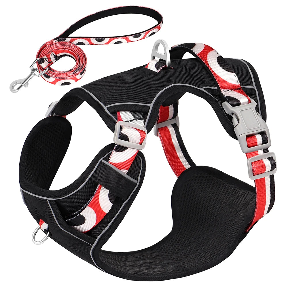 LuminaElite Reflective Dog Harness & Leash Set
