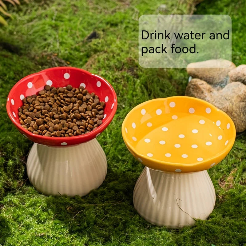 MushroomRise Elevated Cat Bowl