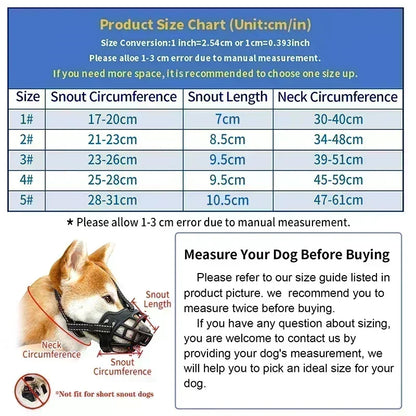 GuardEase Soft Adjustable Dog Muzzle