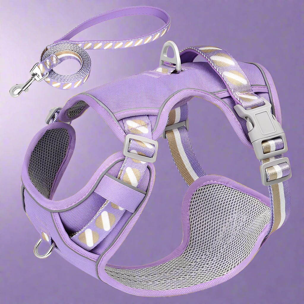 LuminaElite Reflective Dog Harness & Leash Set