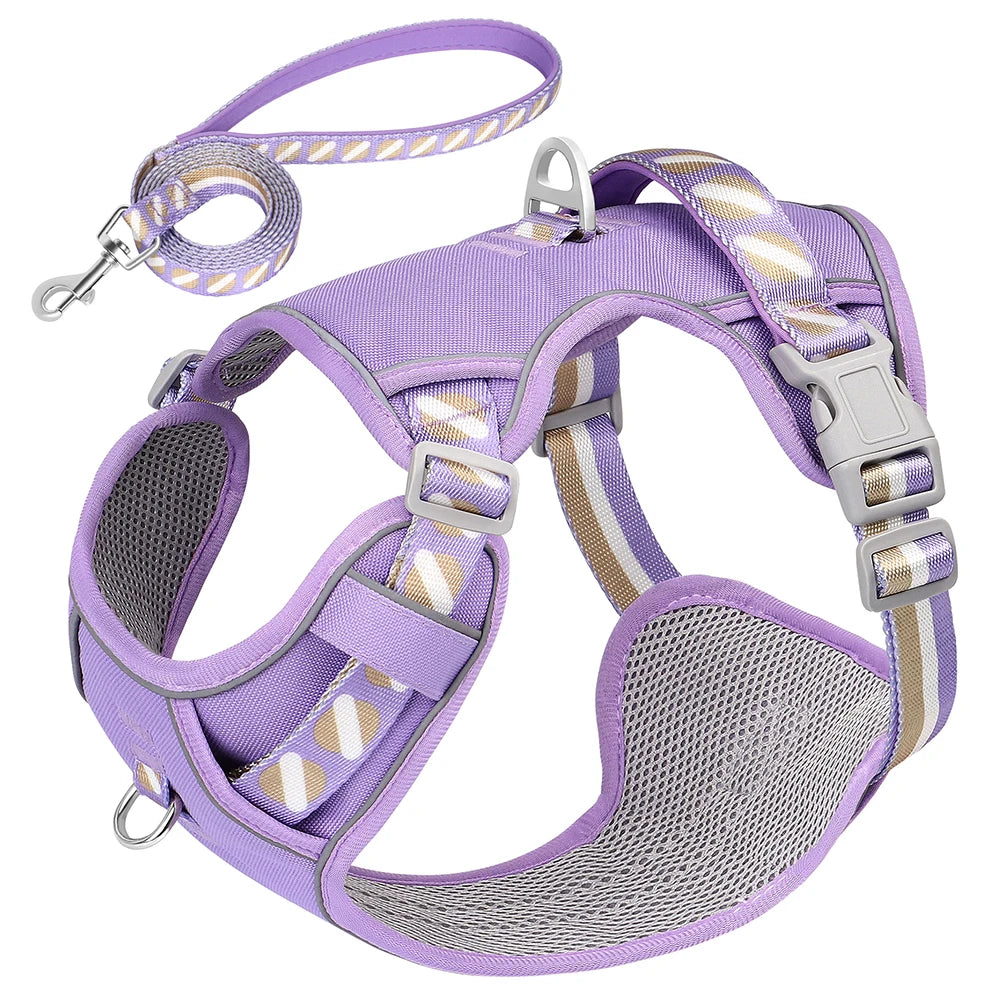 LuminaElite Reflective Dog Harness & Leash Set