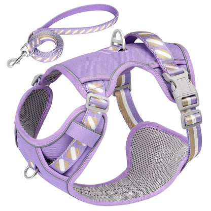 LuminaElite Reflective Dog Harness & Leash Set