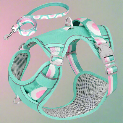 LuminaElite Reflective Dog Harness & Leash Set