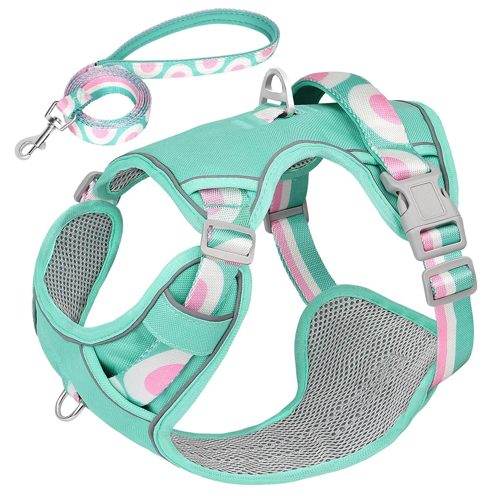 LuminaElite Reflective Dog Harness & Leash Set