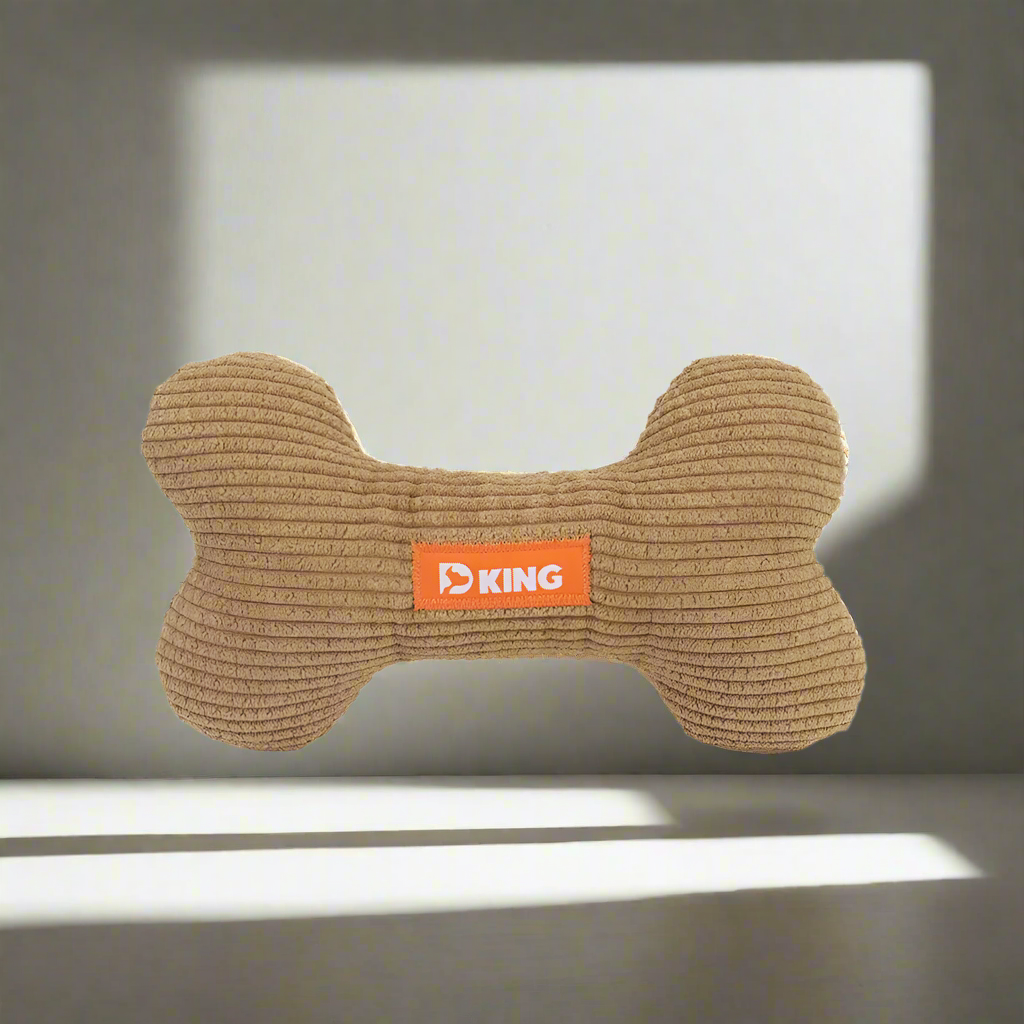 King BarkBuddy Plush Squeak Bone