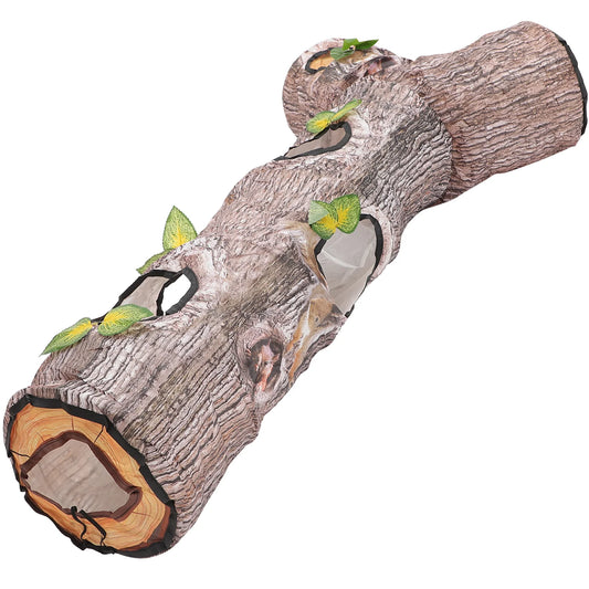 TreeLog Three-Way Cat Tunnel