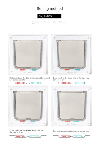 PawPortal 4-Way Lock Cat Flap