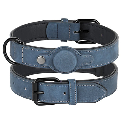 GuardTrack PU Leather Dog Collar
