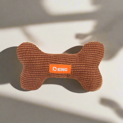 King BarkBuddy Plush Squeak Bone