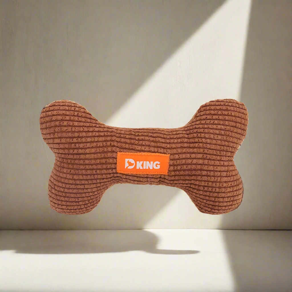 King BarkBuddy Plush Squeak Bone