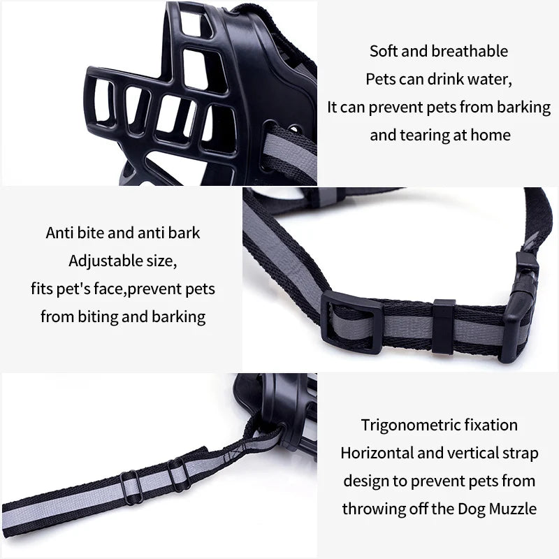 GuardEase Soft Adjustable Dog Muzzle