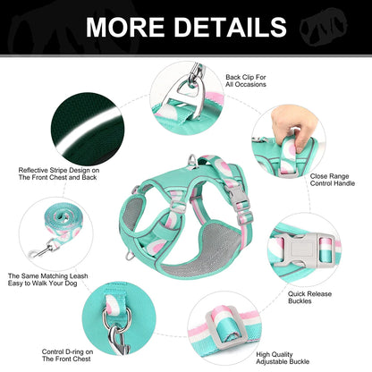 LuminaElite Reflective Dog Harness & Leash Set