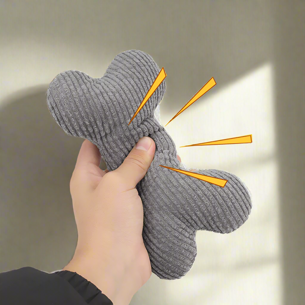 King BarkBuddy Plush Squeak Bone