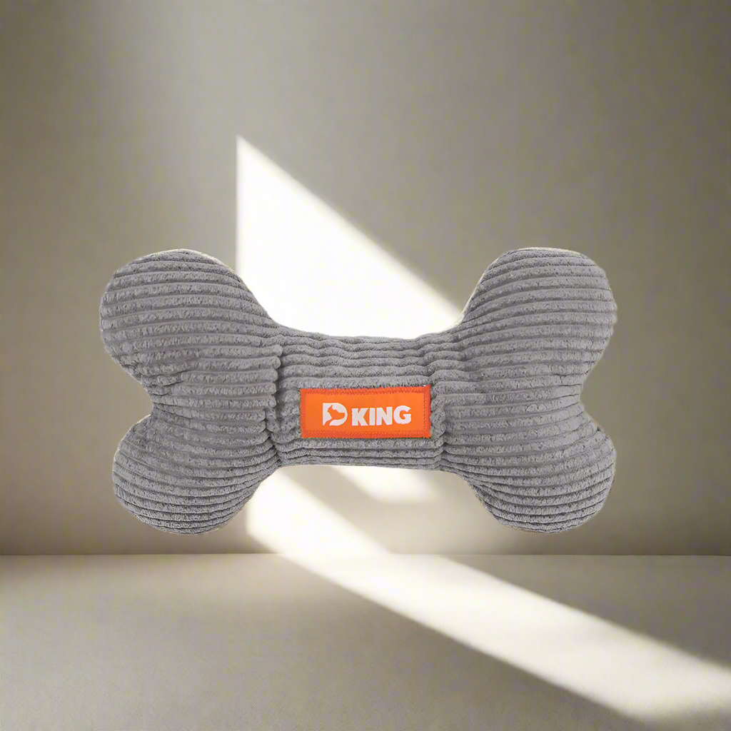 King BarkBuddy Plush Squeak Bone